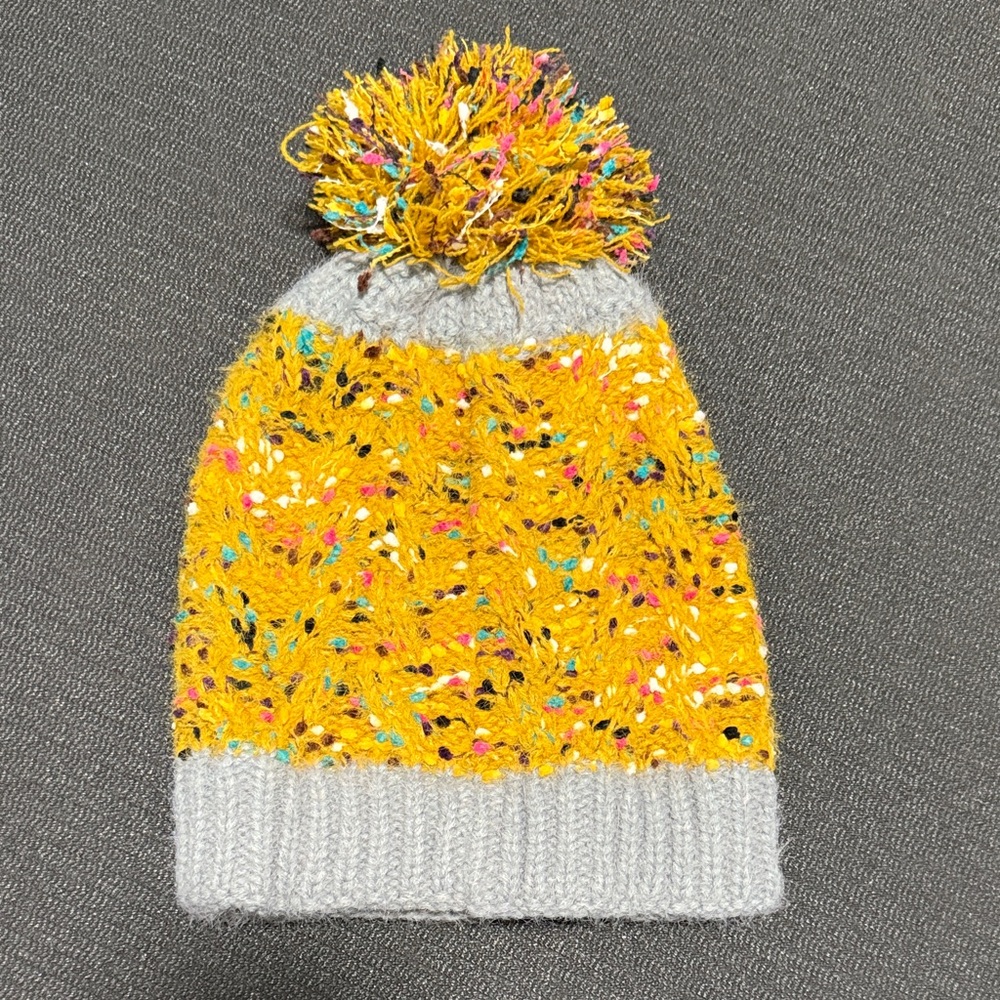 Colorful Knit Pom-Pom Beanie